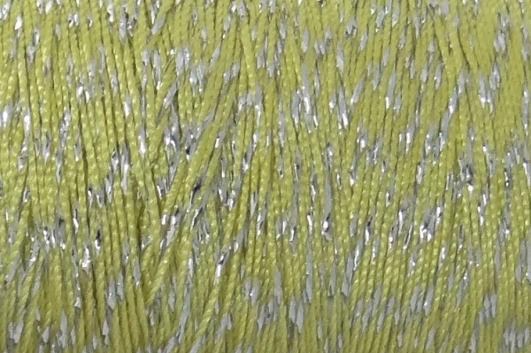 Weihnachtsfaden Gelb mit Silber