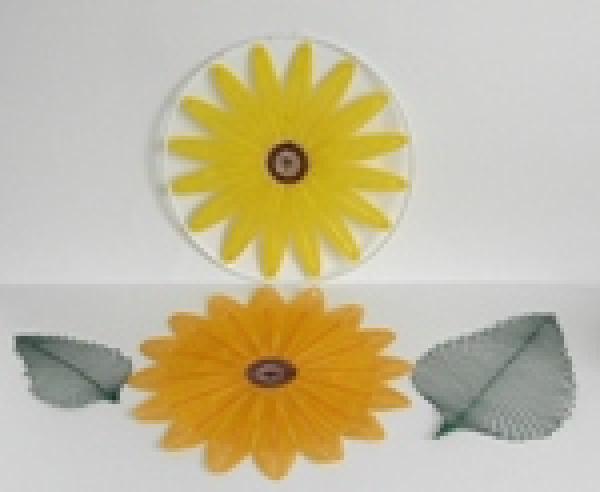 Klöppelbrief "Sonnenblumen"