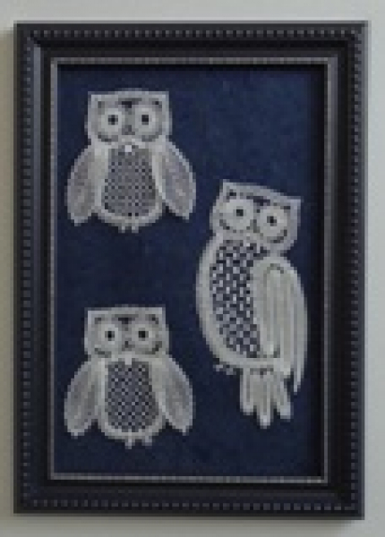 Klöppelbrief "Eulen"